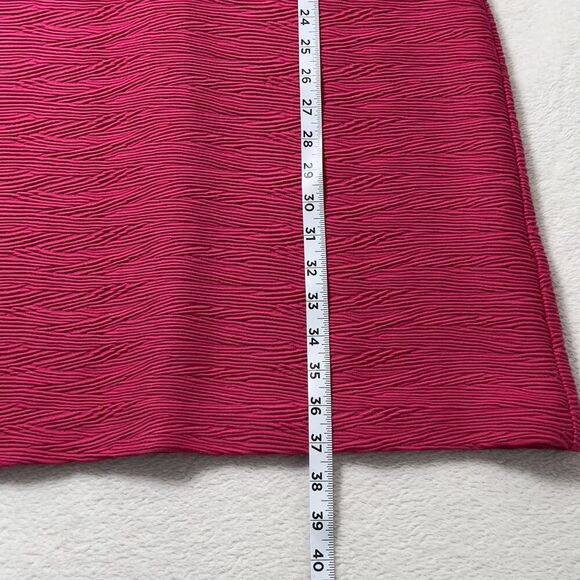 Sara Campbell Sheath Mini Dress Womens Sz L Fuchsia Stretch Long Sleeves - Picture 15 of 15